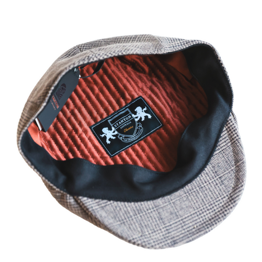 Cotton Plaid Flat Cap-SY365