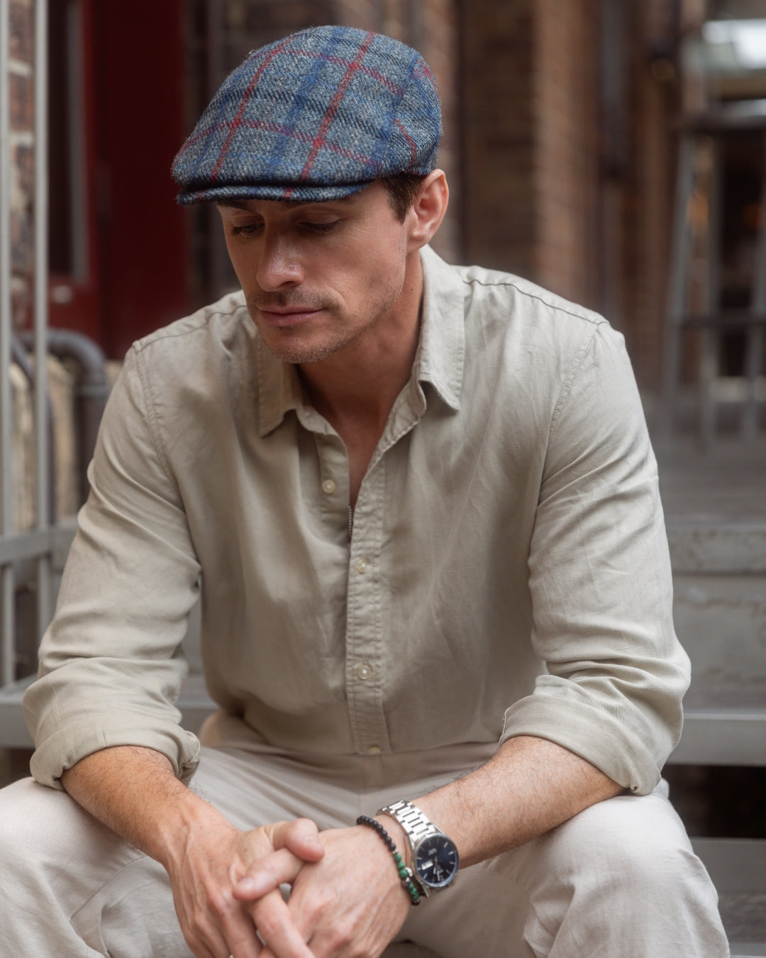 Harris Tweed Flat Cap-IT210