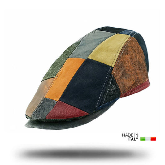 Italian Leather Flat Cap