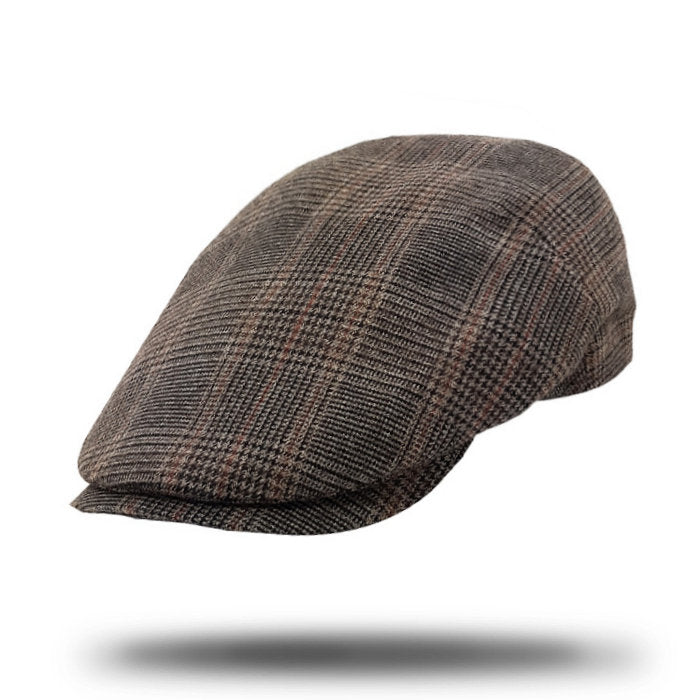 Glen Plaid Flat Cap-IT212