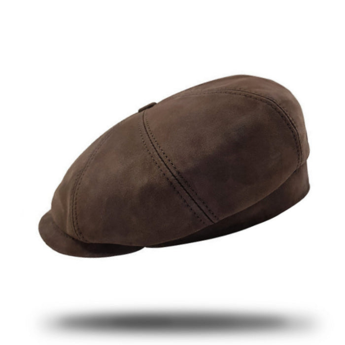 Leather Newsboy Cap-IT213