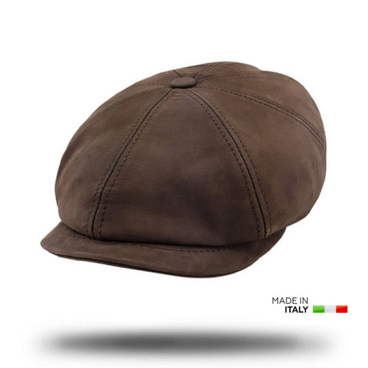 Leather Newsboy Cap-IT213