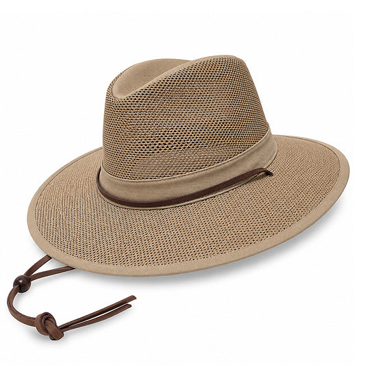SD511-Cotton Poly Mesh Safari Fedora