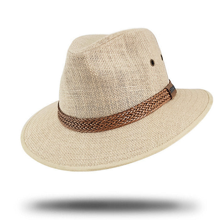 Outdoor Hats Hat World Australia Linen Hemp Safari Hat-SD779