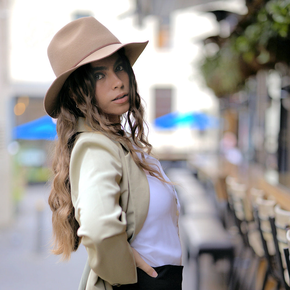 Women's Felt Fedora-SF785
