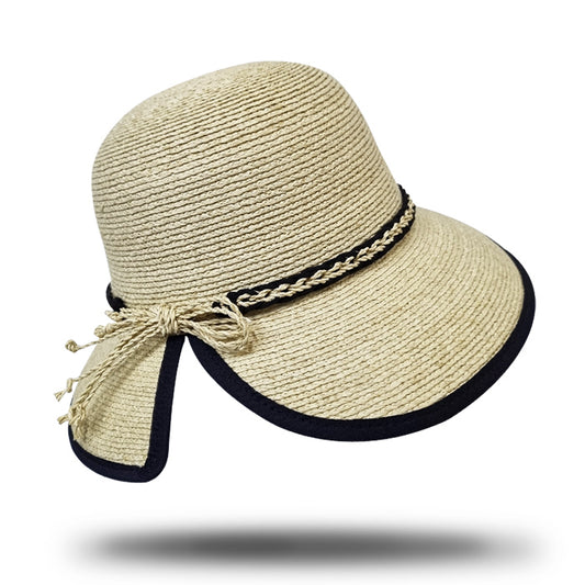 Women's Raffia Cloche Hat-SL352