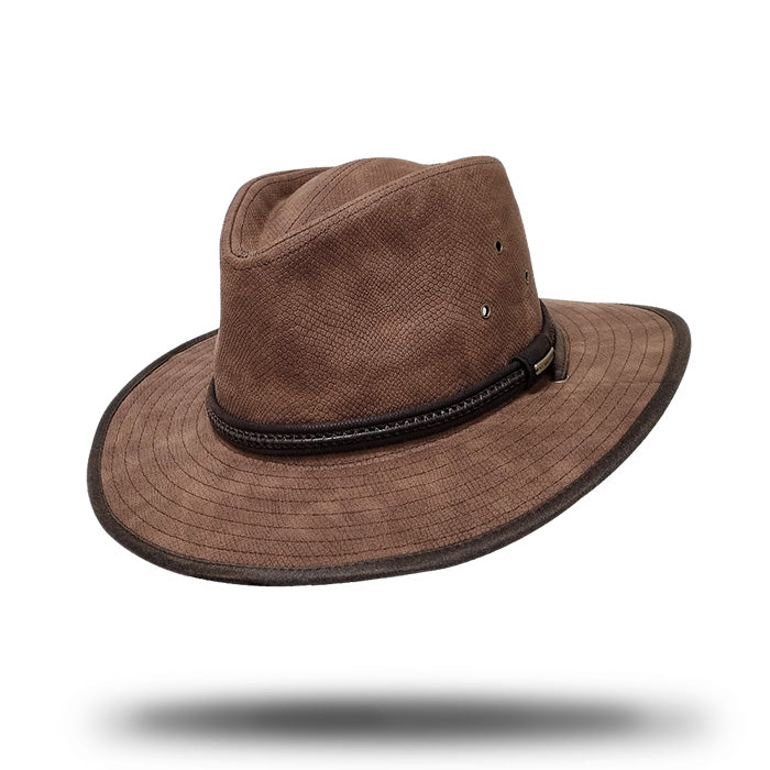 UPF 50+ PU Leather Safari Hat