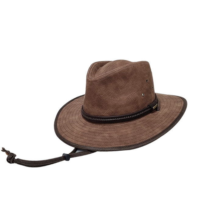UPF 50+ PU Leather Safari Hat