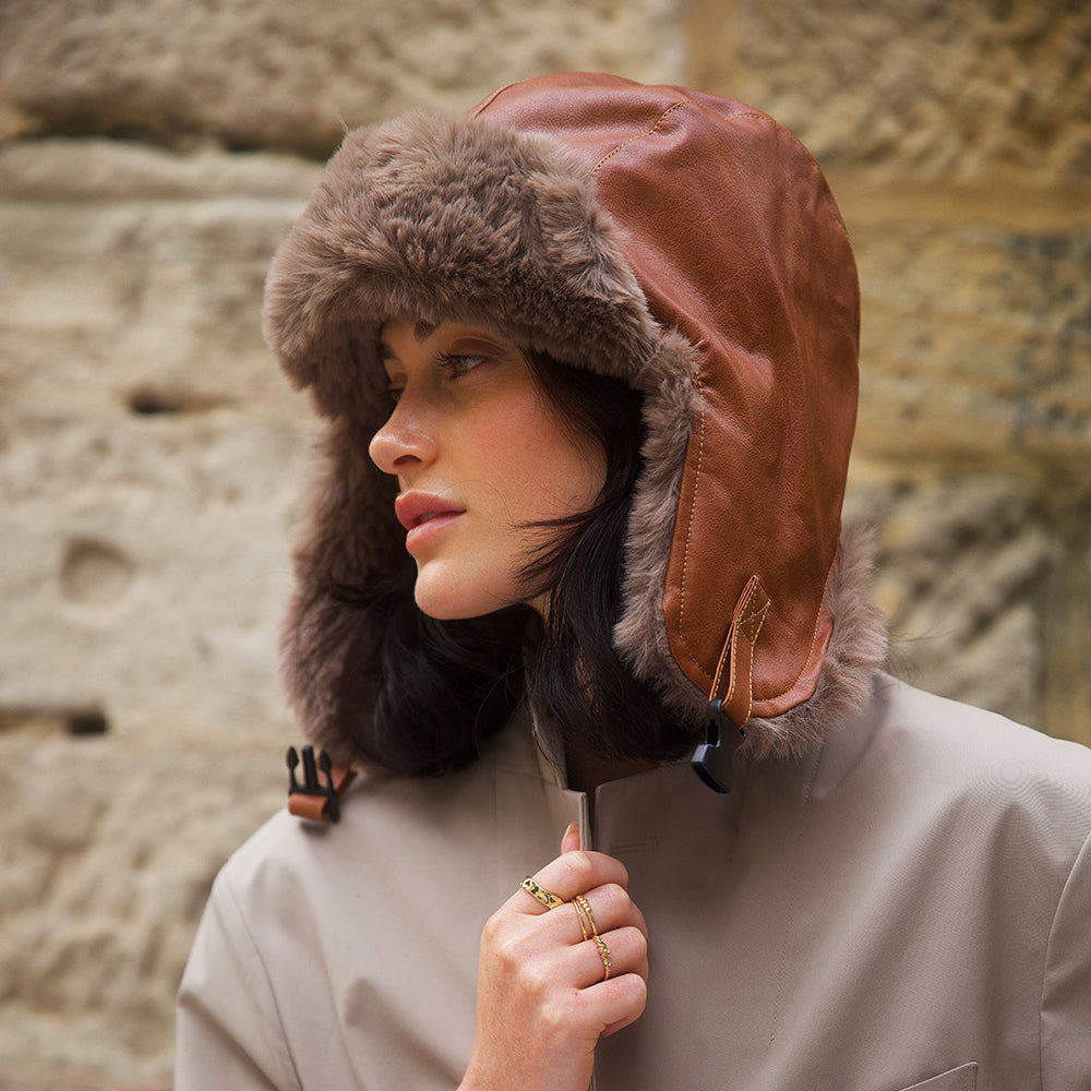 Leather Aviator Hat-SW439