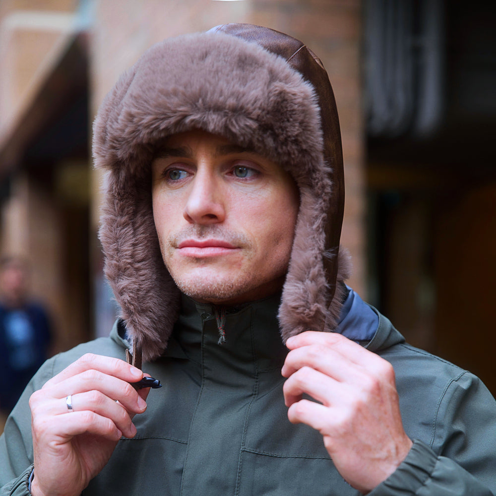 Leather Aviator Hat-SW439