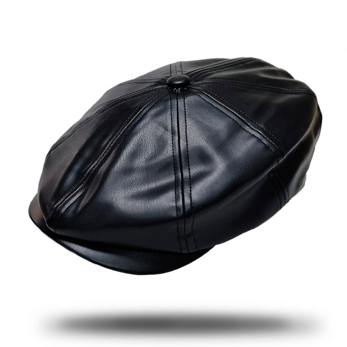 Leather Newsboy Cap-SY366