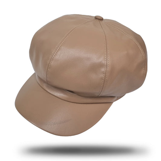 Women's PU Leather Beret-SY370