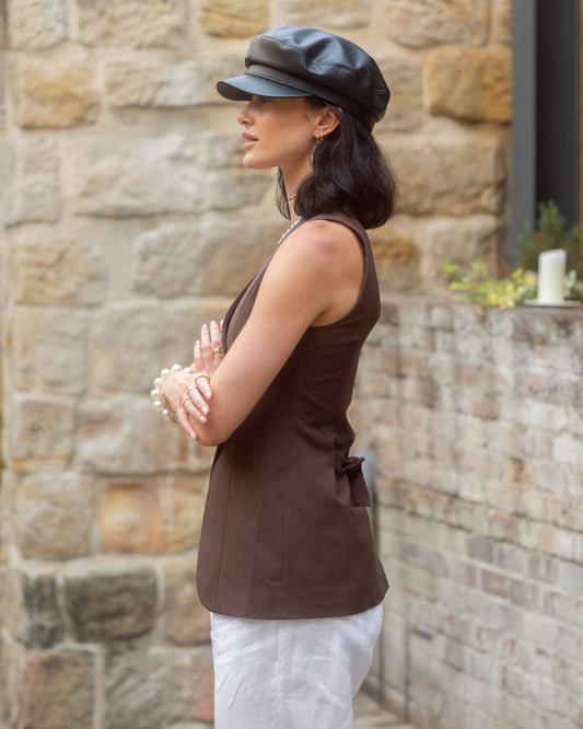 Women's PU Leather Beret-SY420