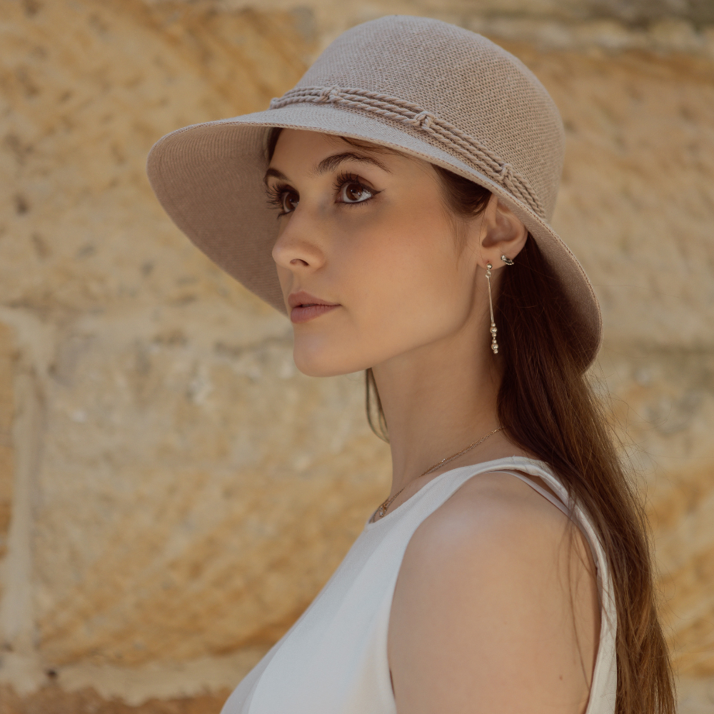 Women's Linen Cloche Hat-HL350