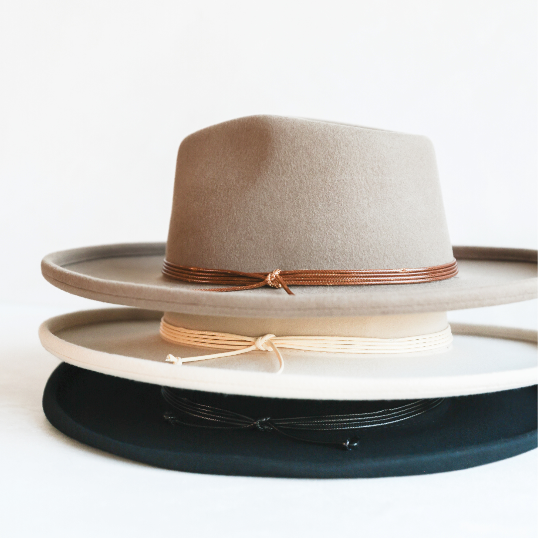 Women's Wide Brim Felt Fedora-SF361