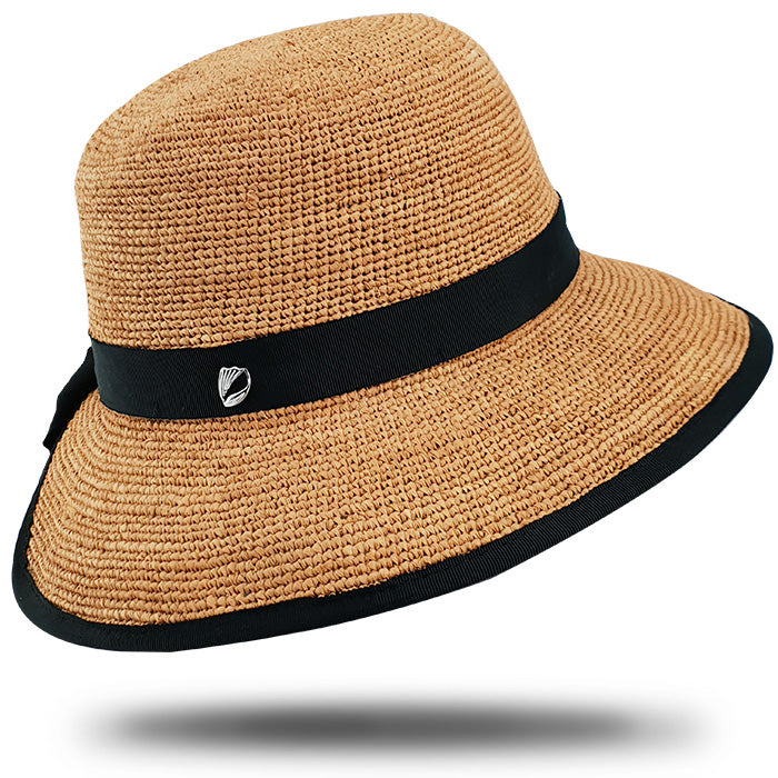 Women's Raffia Cloche Hat-RL846