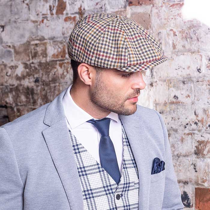 Houndstooth Newsboy Cap-SY014