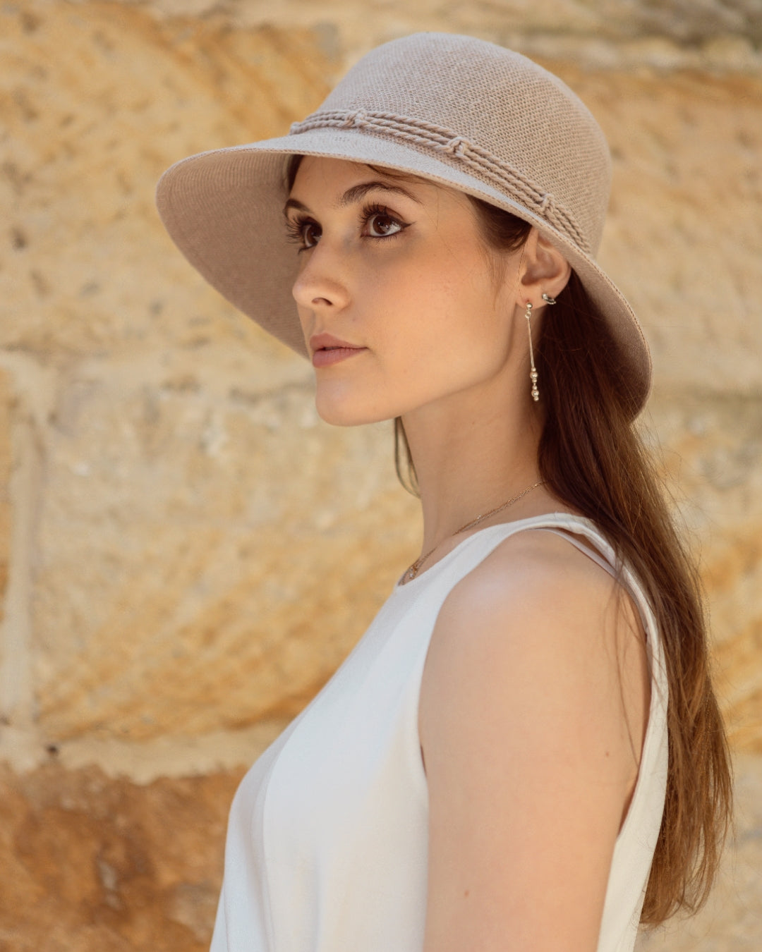 Women's Linen Cloche Hat-HL350