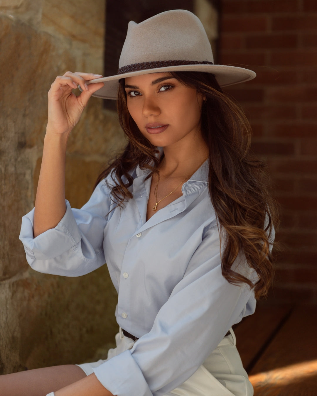 Women's Felt Fedora-IT018