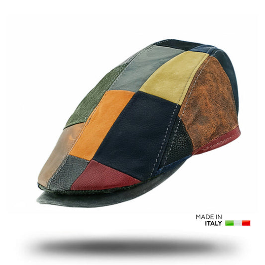 Italian Leather Flat Cap