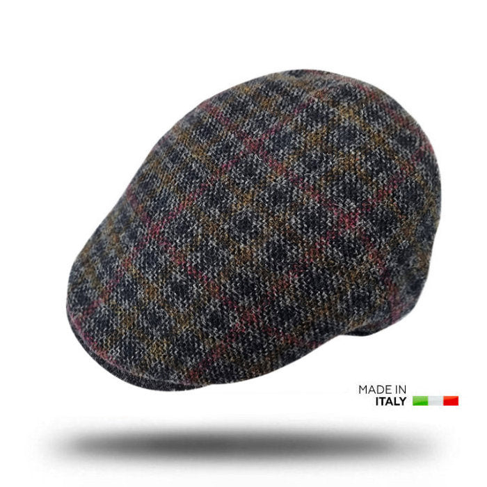 Plaid Italian Flat Cap-IT226