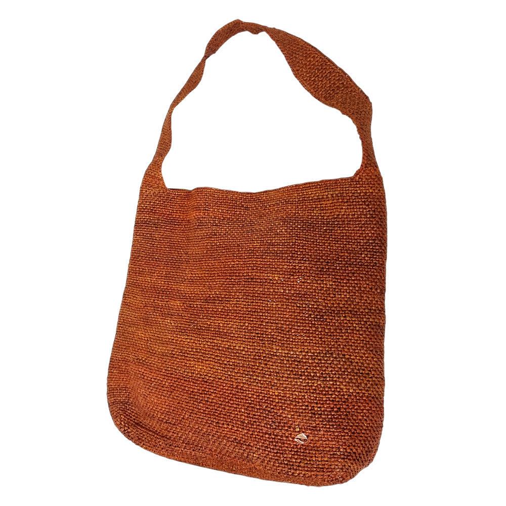 Crocheted Raffia Tote Bag-RB101