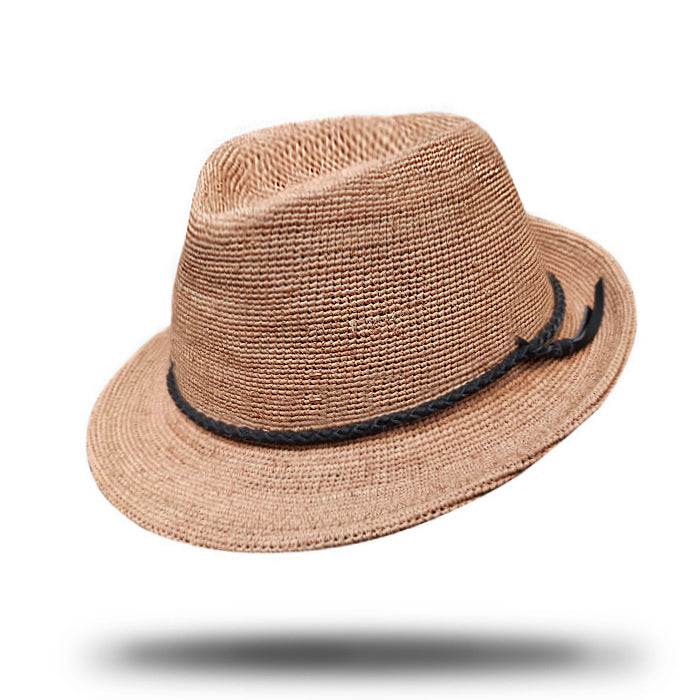 Crocheted Raffia Trilby-SD051