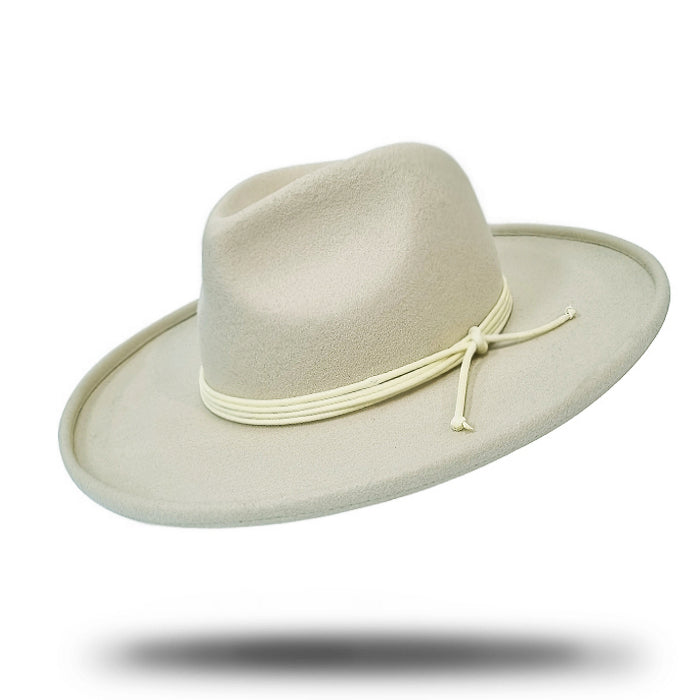 Women's Wide Brim Felt Fedora-SF361