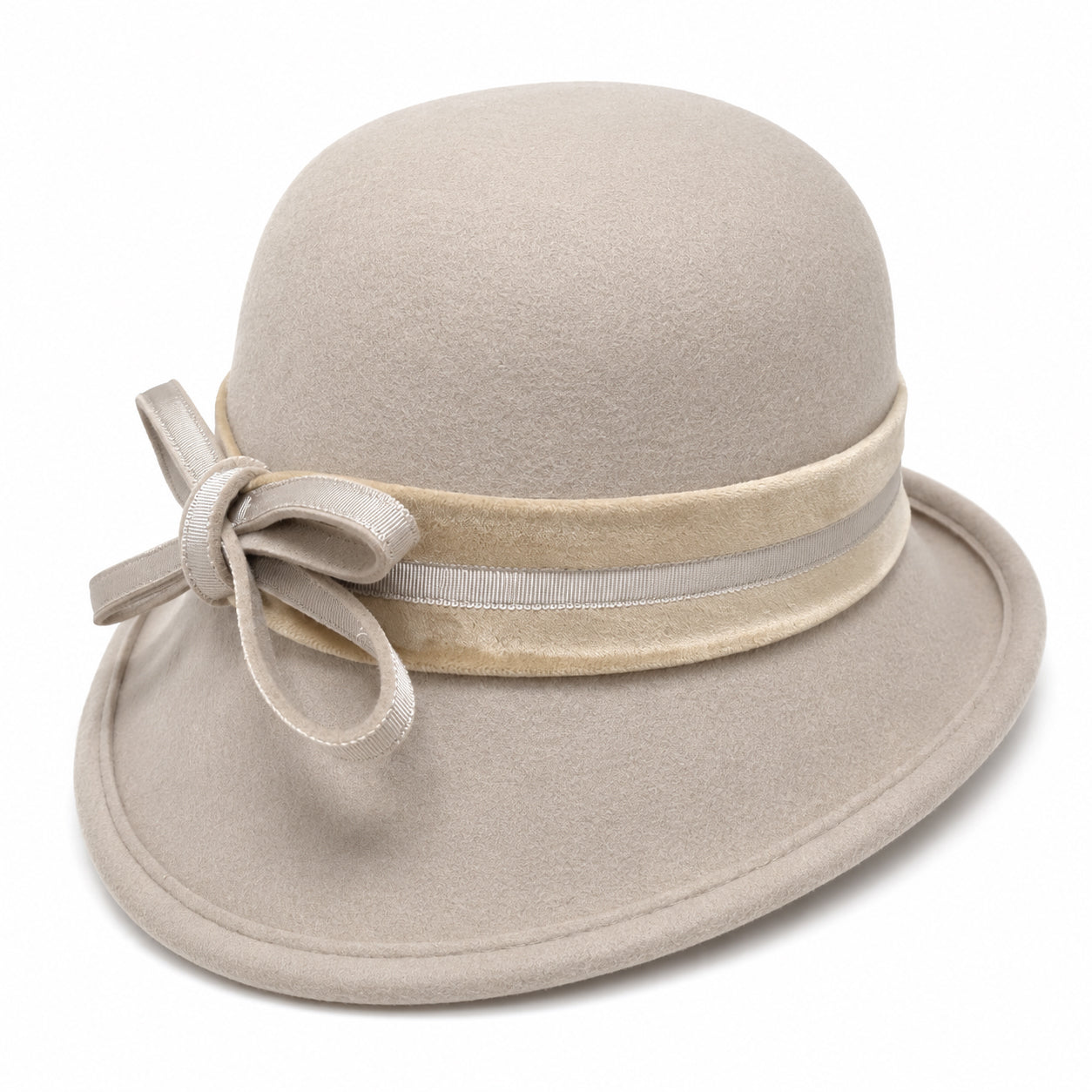 Women’s Wool Bow Cloche-SF538