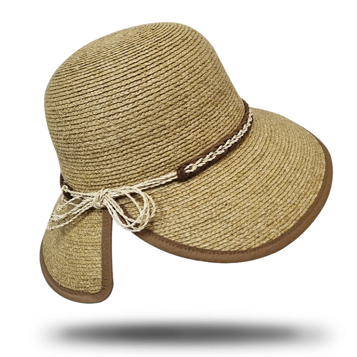 Women's Raffia Cloche Hat-SL352
