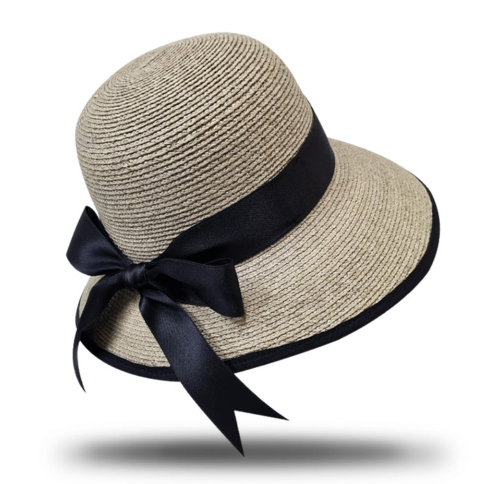 Women's Raffia Cloche Hat-SL353