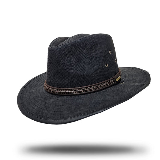 UPF 50+ PU Leather Safari Hat