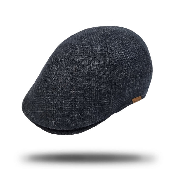 Plaid Flat Cap-SY209