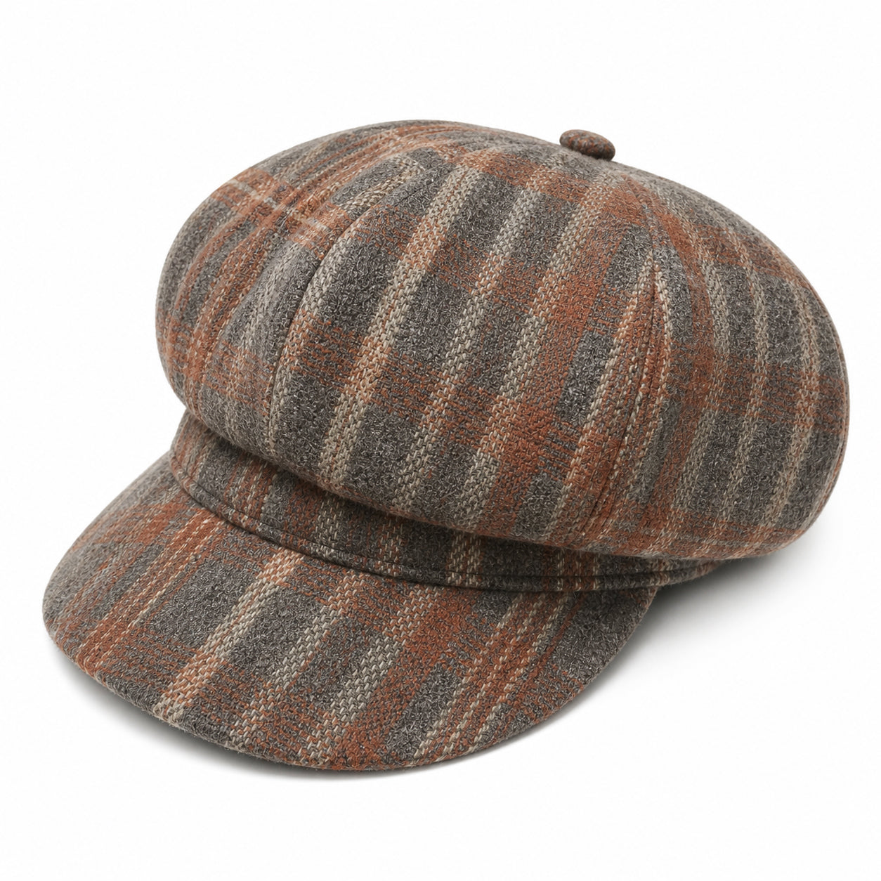 Women's Plaid Newsboy Cap-SY525