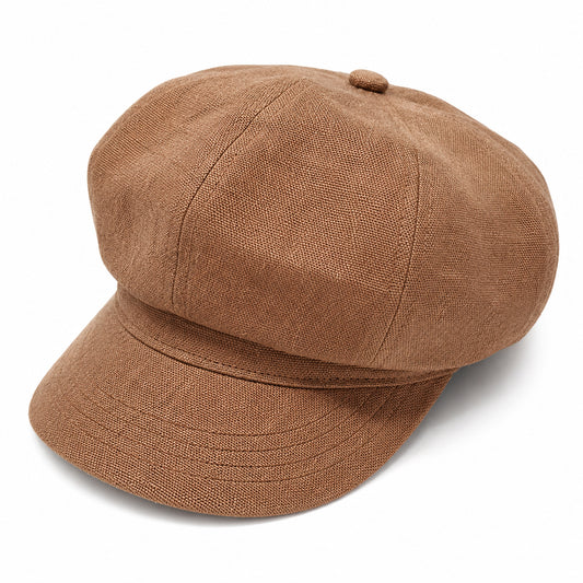 Women's Linen Newsboy Cap-SY533