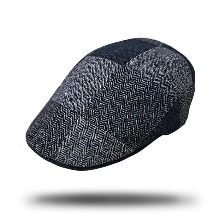 Patchwork Flat Cap-SY804