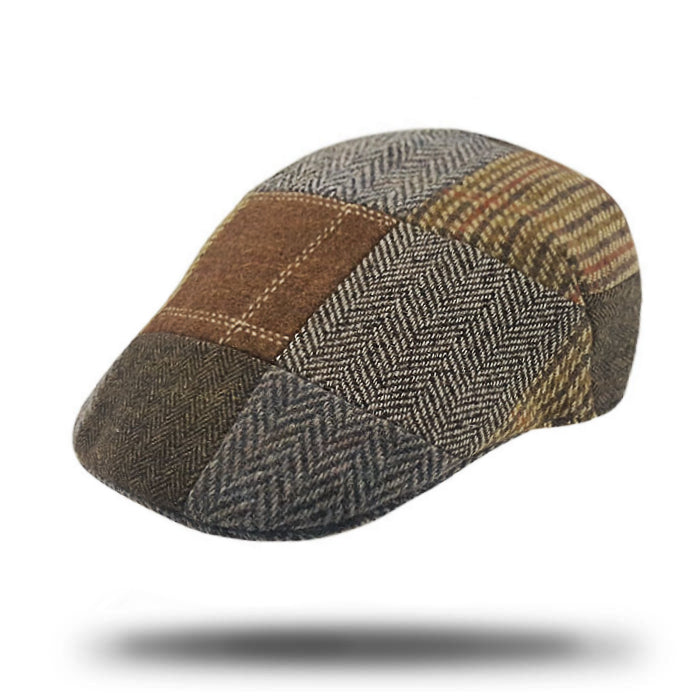 Patchwork Flat Cap-SY804