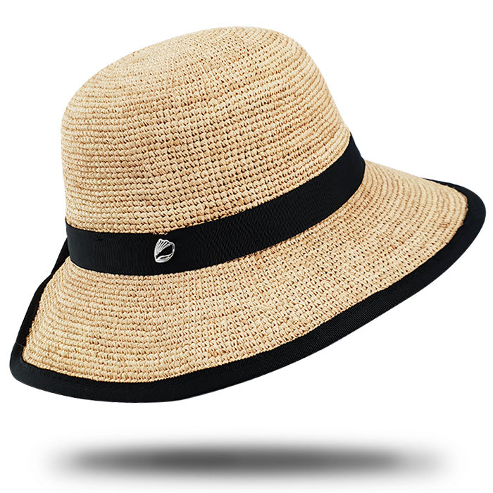 Women's Raffia Cloche Hat-RL846